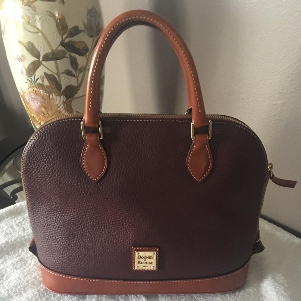 Dooney and Bourke Pebble Leather Satchell Handbag